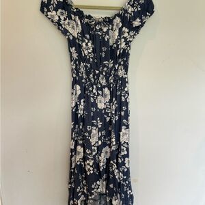 Justify Floral Off-Shoulder High Low Dress